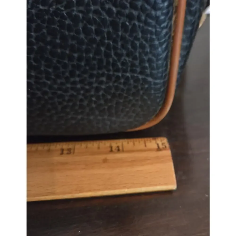 Vtg Dooney & Bourke 16” AWL Black Pebbled Leather Satchel Briefcase Bag USA New